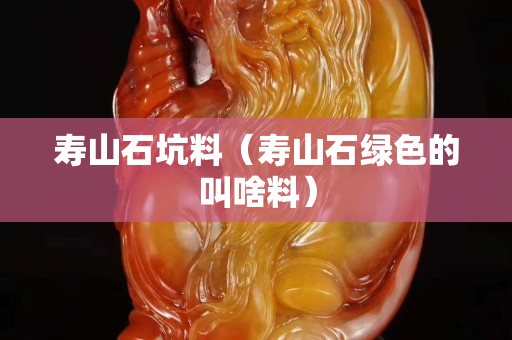 壽山石坑料（壽山石綠色的叫啥料）