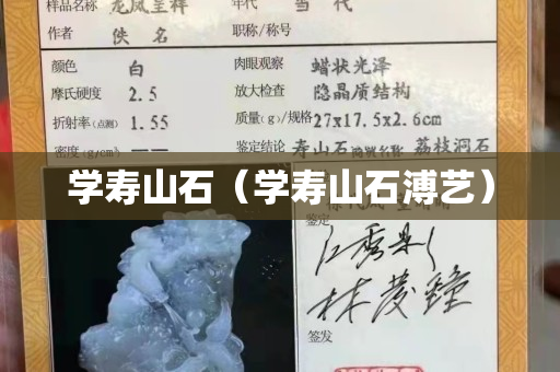 學壽山石（學壽山石溥藝）