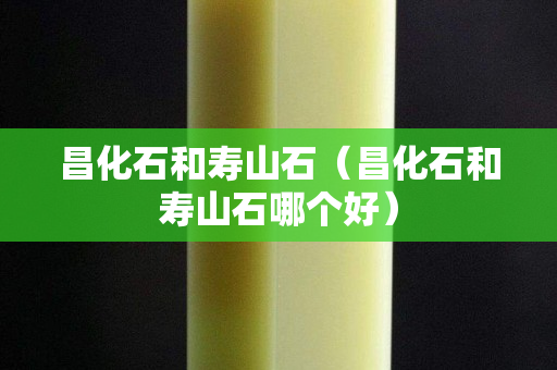 昌化石和壽山石（昌化石和壽山石哪個好）