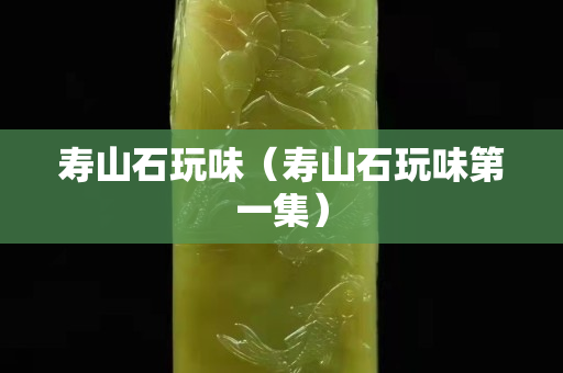 壽山石玩味（壽山石玩味第一集）