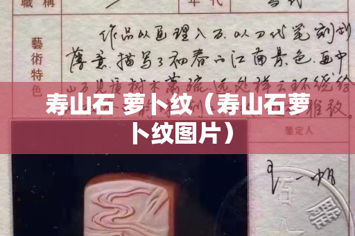 壽山石 蘿卜紋（壽山石蘿卜紋圖片）