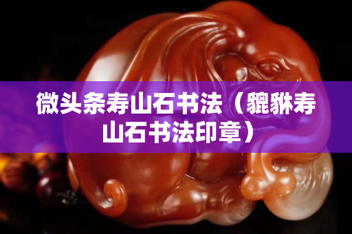 微頭條壽山石書法（貔貅壽山石書法印章）