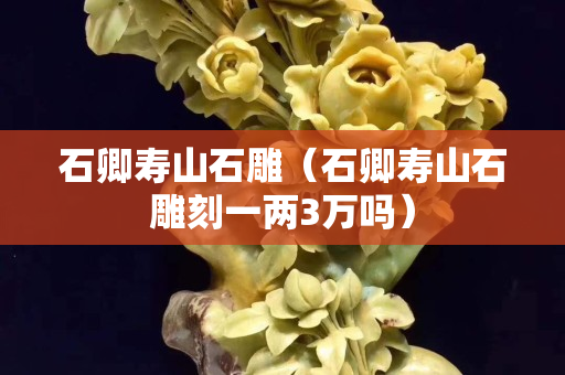 石卿壽山石雕（石卿壽山石雕刻一兩3萬嗎）