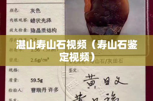湛山壽山石視頻（壽山石鑒定視頻）