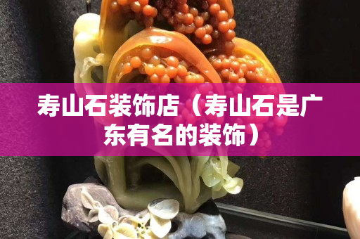 壽山石裝飾店（壽山石是廣東有名的裝飾）