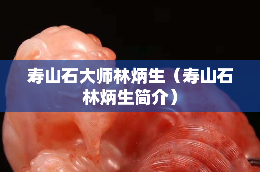 壽山石大師林炳生（壽山石林炳生簡介）