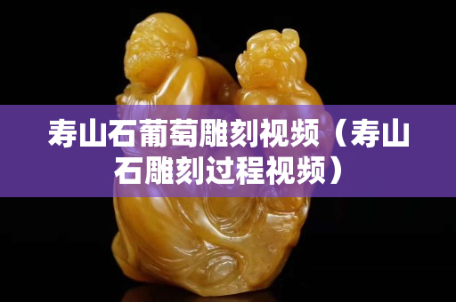 壽山石葡萄雕刻視頻（壽山石雕刻過程視頻）