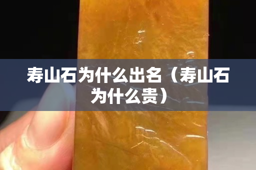 壽山石為什么出名（壽山石為什么貴）