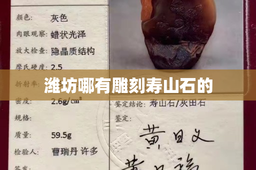 濰坊哪有雕刻壽山石的