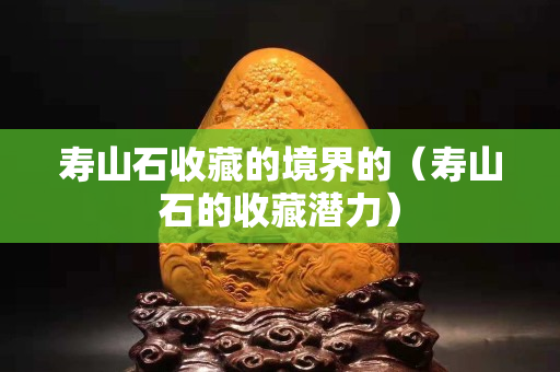 壽山石收藏的境界的（壽山石的收藏潛力）