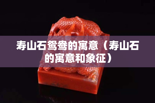 壽山石鴛鴦的寓意（壽山石的寓意和象征）