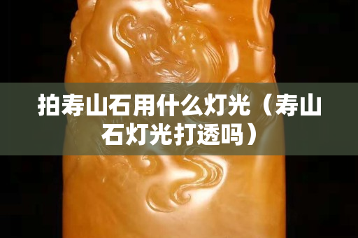 拍壽山石用什么燈光（壽山石燈光打透嗎）