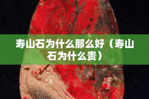 壽山石為什么那么好（壽山石為什么貴）