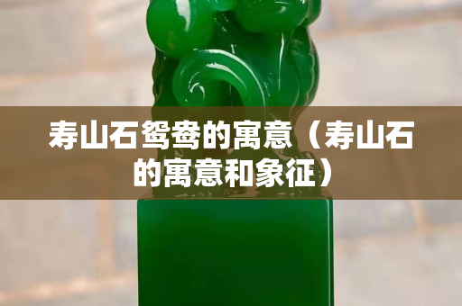 壽山石鴛鴦的寓意（壽山石的寓意和象征）