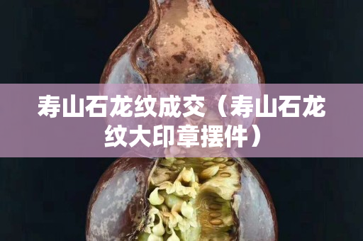 壽山石龍紋成交（壽山石龍紋大印章擺件）