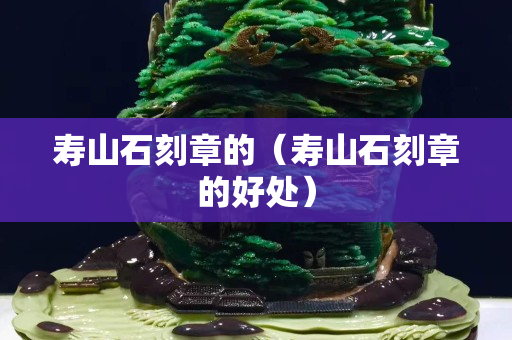 壽山石刻章的（壽山石刻章的好處）