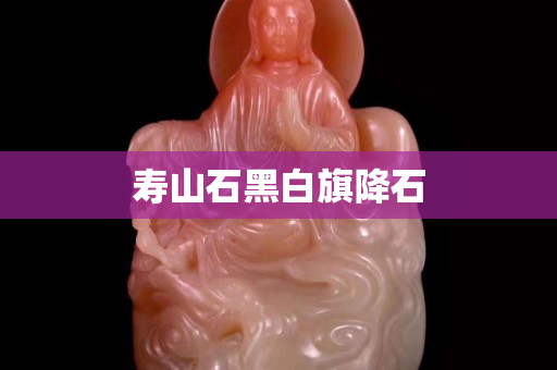 壽山石黑白旗降石