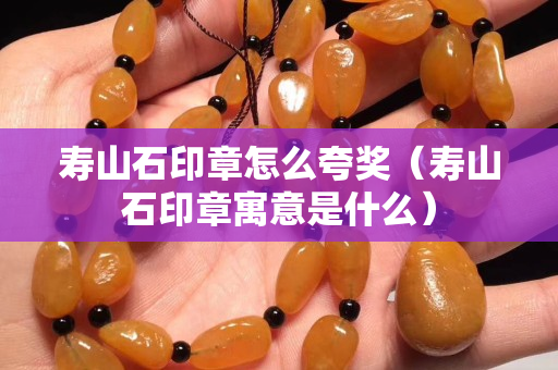 壽山石印章怎么夸獎（壽山石印章寓意是什么）