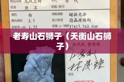 老壽山石獅子（天衡山石獅子）