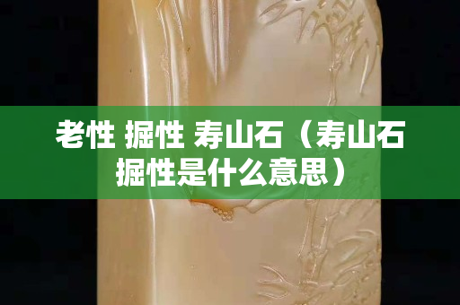 老性 掘性 壽山石（壽山石掘性是什么意思）