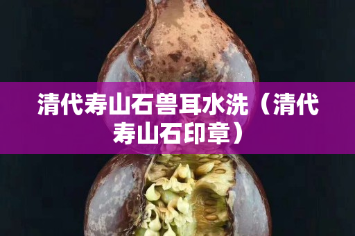 清代壽山石獸耳水洗（清代壽山石印章）