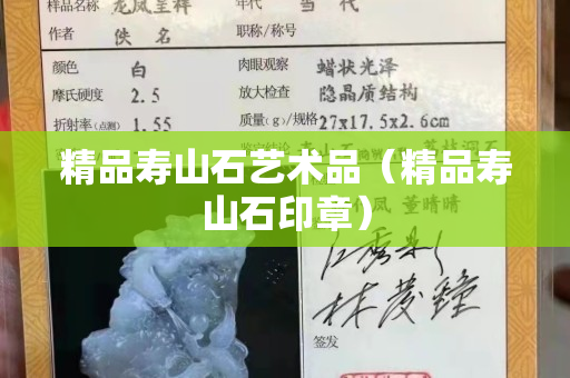 精品壽山石藝術品（精品壽山石印章）