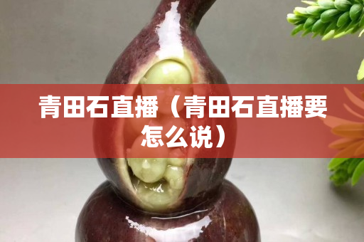 青田石直播（青田石直播要怎么說）
