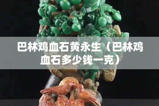 巴林雞血石黃永生（巴林雞血石多少錢一克）