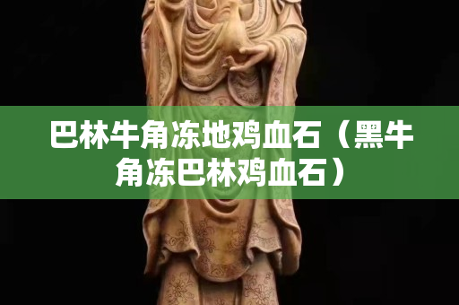 巴林牛角凍地雞血石（黑牛角凍巴林雞血石）