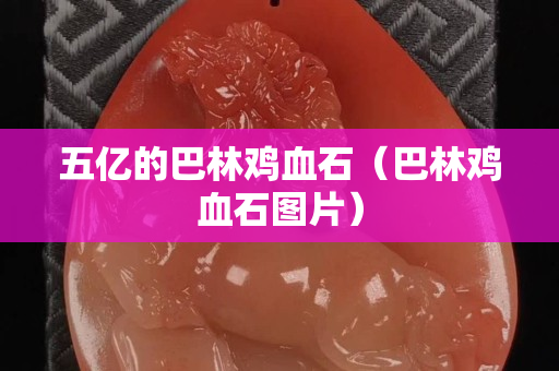 五億的巴林雞血石（巴林雞血石圖片）