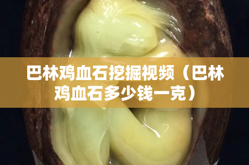 巴林雞血石挖掘視頻（巴林雞血石多少錢一克）