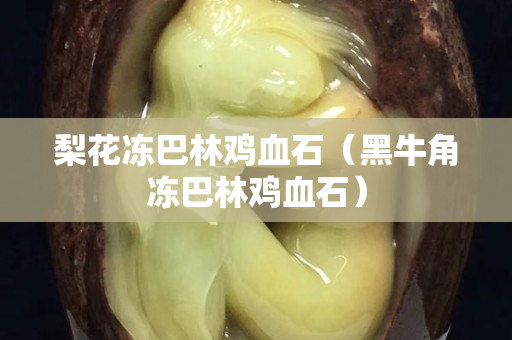梨花凍巴林雞血石（黑牛角凍巴林雞血石）