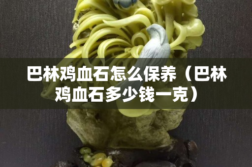 巴林雞血石怎么保養（巴林雞血石多少錢一克）
