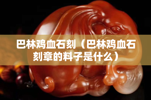巴林雞血石刻（巴林雞血石刻章的料子是什么）