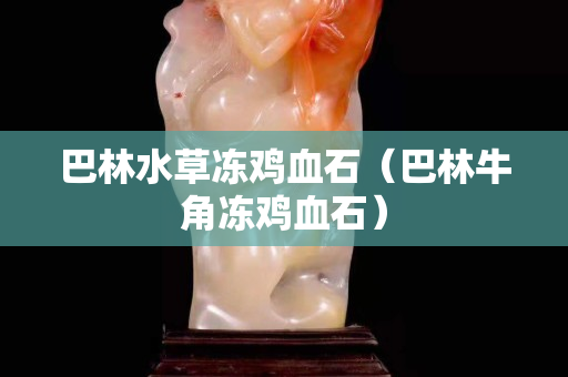 巴林水草凍雞血石（巴林牛角凍雞血石）