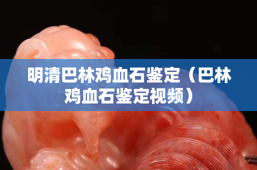 明清巴林雞血石鑒定（巴林雞血石鑒定視頻）