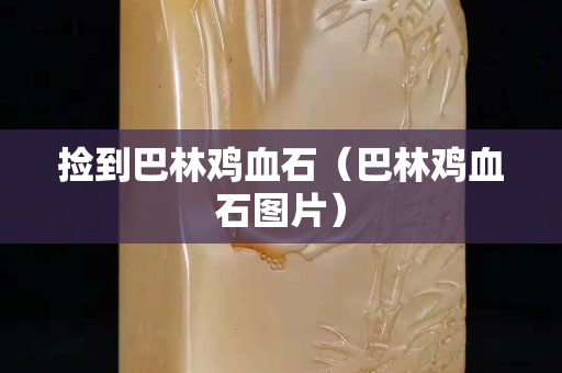 撿到巴林雞血石（巴林雞血石圖片）
