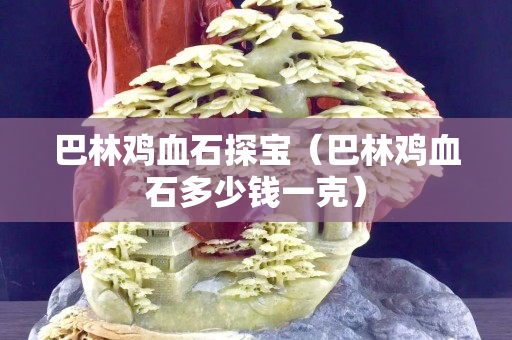 巴林雞血石探寶（巴林雞血石多少錢一克）