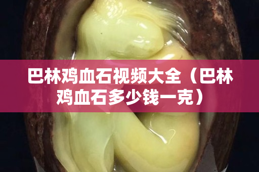 巴林雞血石視頻大全（巴林雞血石多少錢一克）