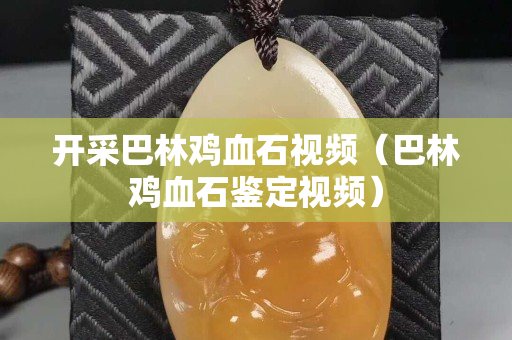 開采巴林雞血石視頻（巴林雞血石鑒定視頻）