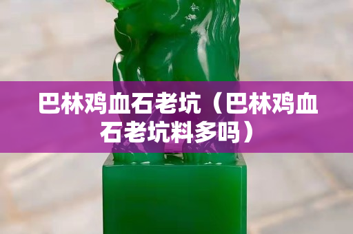 巴林雞血石老坑（巴林雞血石老坑料多嗎）