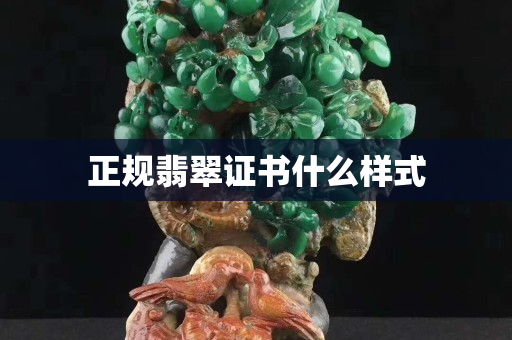 正規(guī)翡翠證書什么樣式