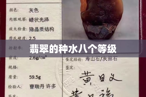 翡翠的種水八個等級