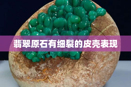翡翠原石有細裂的皮殼表現