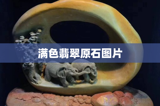 滿色翡翠原石圖片