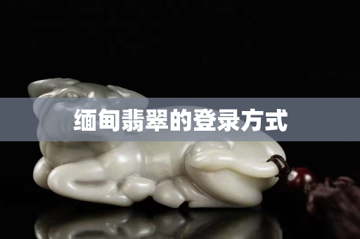 緬甸翡翠的登錄方式