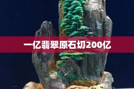 一億翡翠原石切200億