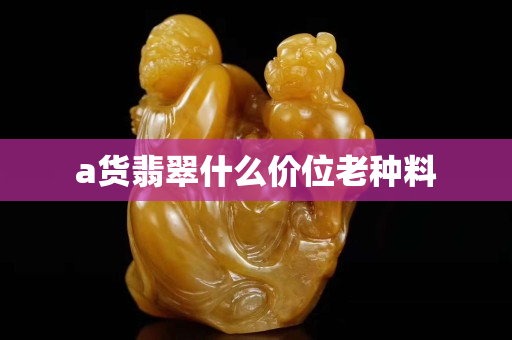 a貨翡翠什么價位老種料
