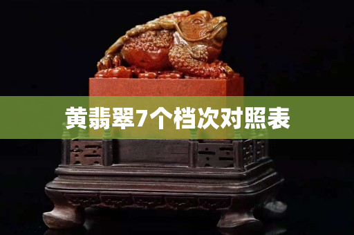黃翡翠7個檔次對照表
