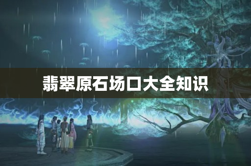 翡翠原石場口大全知識